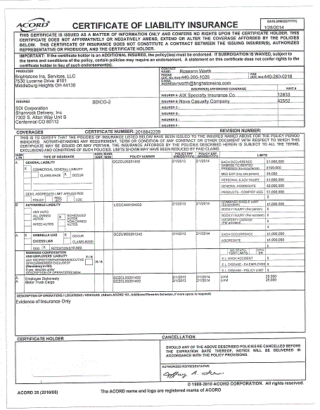 CertificateOfInsurance Image